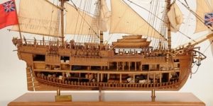 HMS Endeavour Open Hull Model Ship,handcrafted,wooden,ready made ...