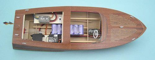 Aeronaut Mowe 2 Fishing Boat Wooden Kit Ready To Go RC Bundle #309100 