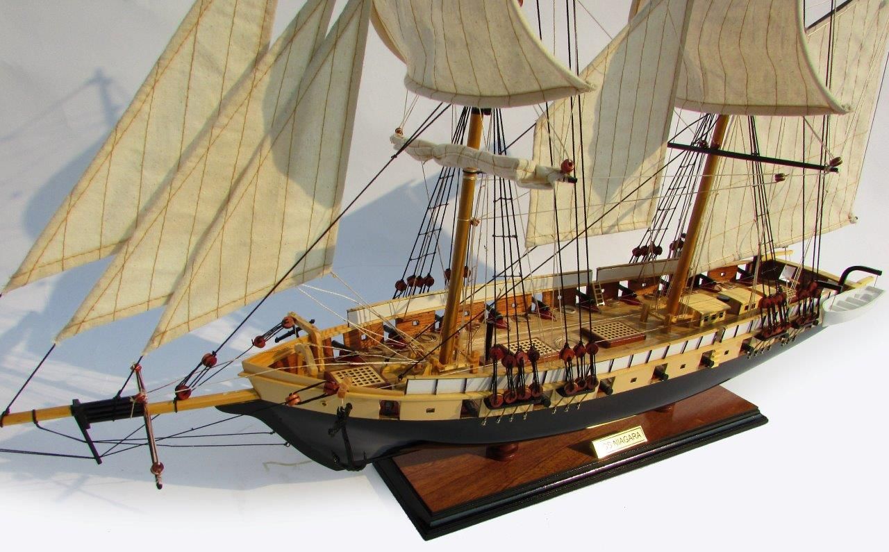 uss niagara wooden model ship