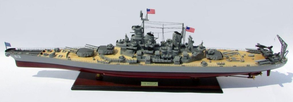 Uss Missouri model boat