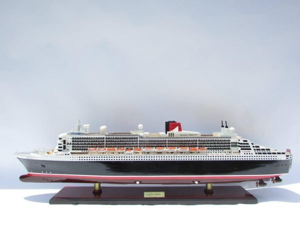 Queen Mary 2 Wooden Model Ship - GN