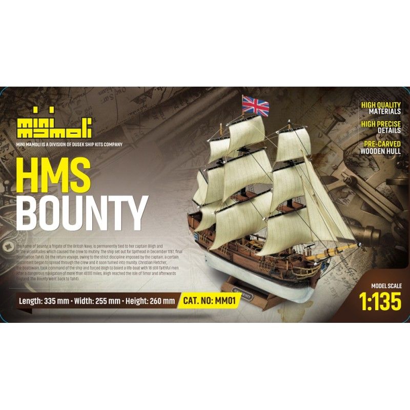 HMS Bounty Model Ship Kit - Mini Mamoli (MM01)