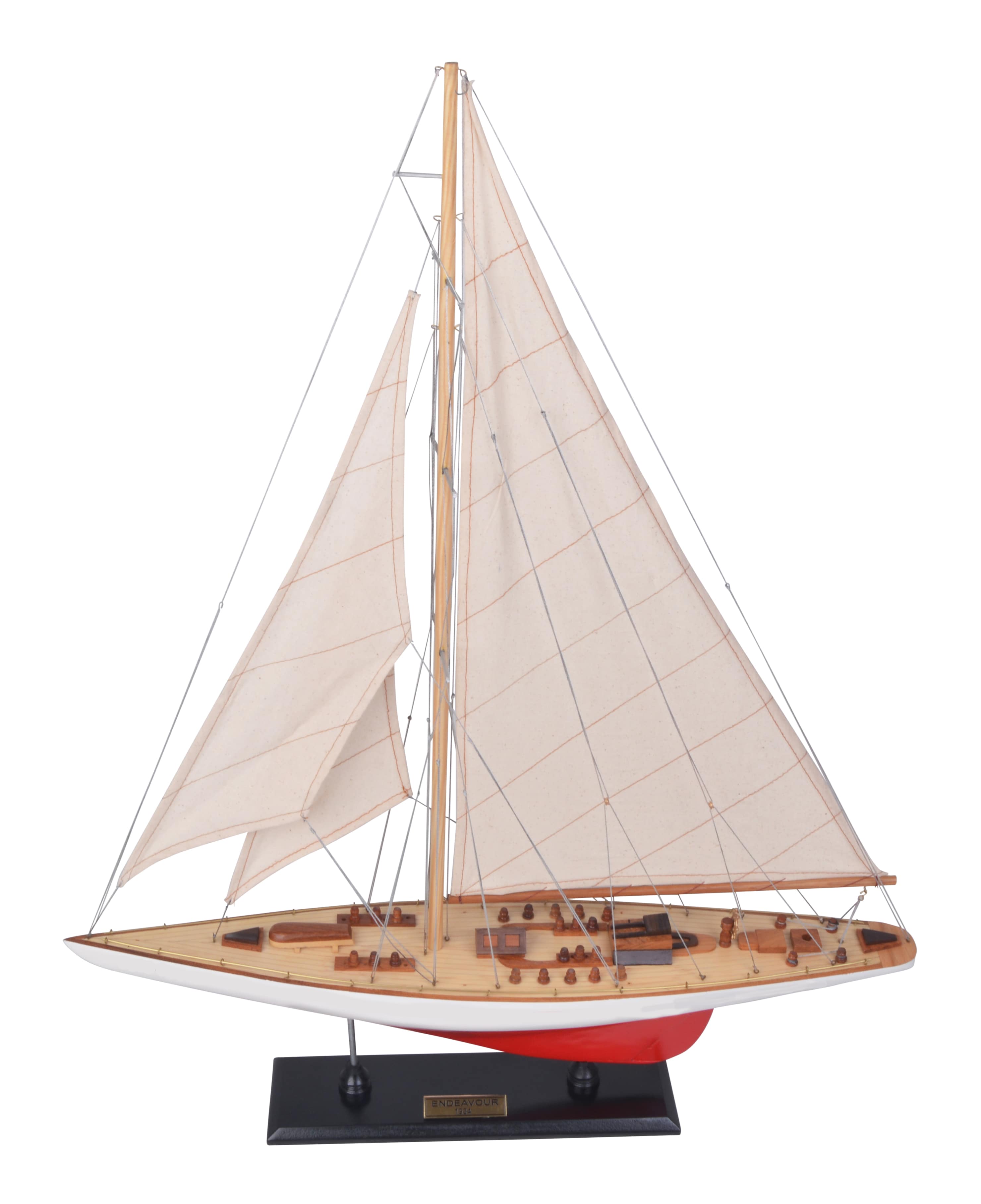 Endeavour Model Yacht Red/White (Standard Range) - AM (AS154)