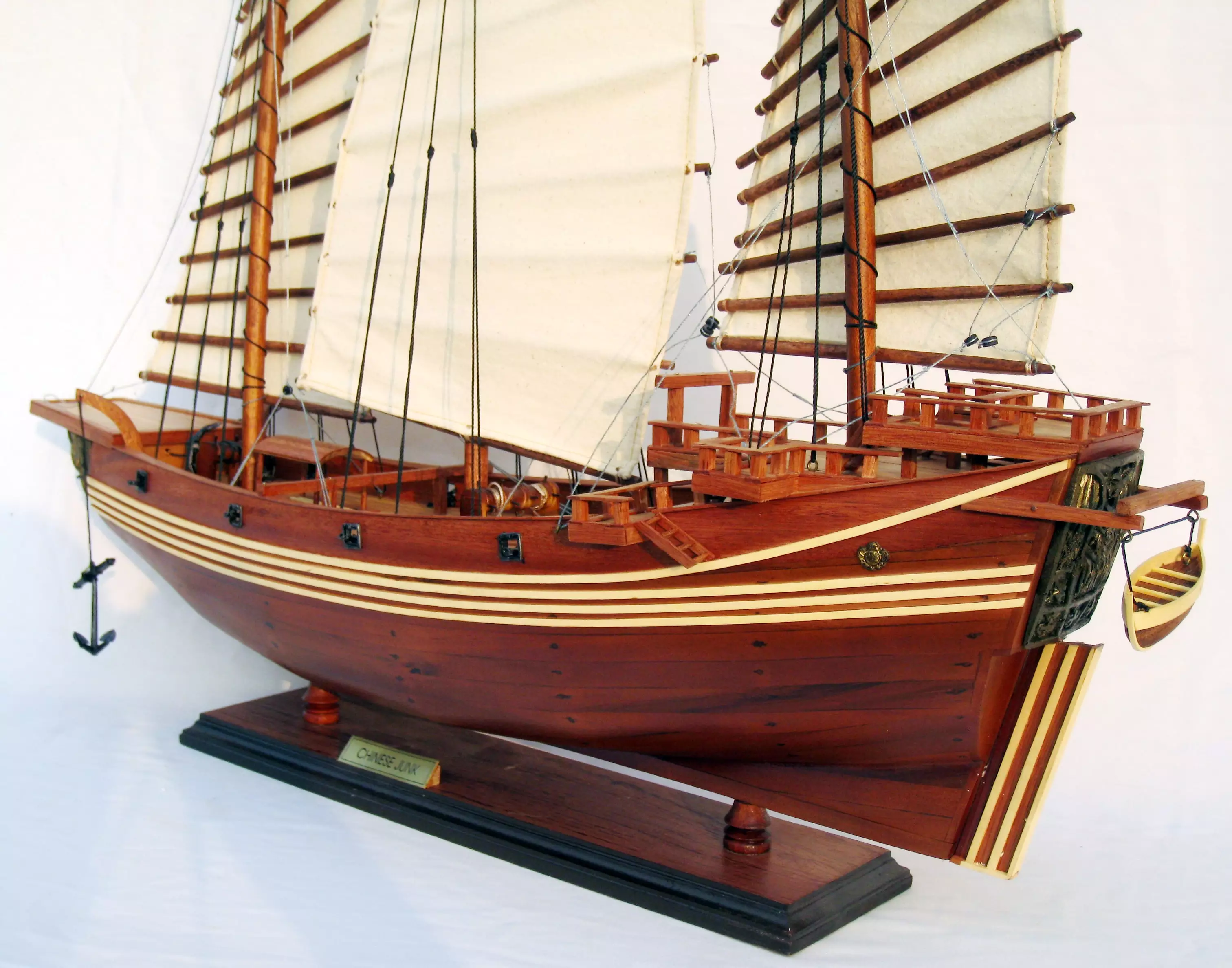 Chinese Junk Wooden Model Ship - GN