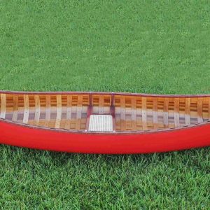Red Ribbed Canoe with Curved Bow (10ft) - OMH (K019)